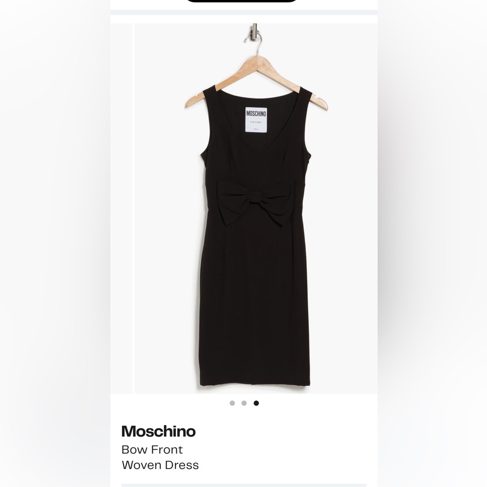 Moschino Couture Black Bow Sleeveless Dress